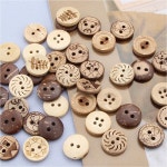 100p 원형 나무 단추 클래식 엔틱 레트로 소품 바느질 고급단추 자켓 단추 코트 단추