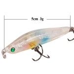 스마트 낚시 미끼 싱킹 미니 미노우 하드 인공 워블러 후크 잉어 1 NF002