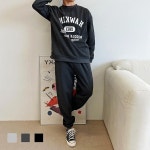 세트 남자 기모 맨투맨 호킨스 조거