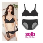 솔브 솔브 노와이어핏 스킨 브라햄팬티 세트 SSET313