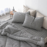 달콤한하루 달콤한하루 미니체크 먼지없는 차렵이불 패드 침구세트