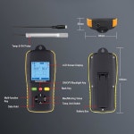 듀 포인트 습식 전구가 포함된 Tzone 온도 습도 데이터 로거 프로브가 디지털 기록기 USB 알람 산업용 RH 온도계가 측정기 실험실 HVAC 온실... 