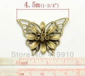 골동품 청동 선조 나비 꾸밈 금속 공예 장식 결과 기본