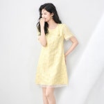 여성 오늘도예쁜 여름 원피스 비즈 라운드 언밸런스 옷 OOTD2