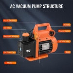 VTG VOGTEN 4 5 CFM AC 진공 펌프 게이지 세트 미니 스플릿 HVAC 자동 시스템용 R134a R12 R22 R502와 호환되는 매니폴드 키트 캔 탭 R4