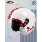 바이크 헬멧 경량 스쿠터 커플 여성 하이바 오토바이 1 플라워 세라믹 투명 거울 프 이즈