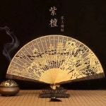 버마어 향나무 부채 중국 전통 합죽선 백단 선물 판소리