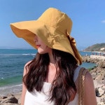 여자 여름 햇빛 가리개 챙 넓은 모자 벙거지