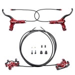 BUCKLOS Zoom 2핀 4 피스톤 E-Bike 전기 전원 유압 디스크 브레이크 세트 좌측 전면 우측 후면 알루미늄 합금 레버 캘 H876E