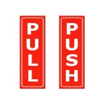 현관문 PULL PUSH 세트 UV코팅 라벨 스티커 WFHRPN2