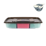 세칸 나누기 반찬 보관 밀폐용기 다용도 식품