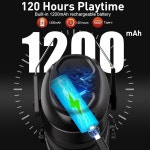 블루투스 5 4 충전식 배터리 120H 재생 시간 잔디 깎기 작업장 제설 건설을 위한 SNR 30dB 안전 이어머프 보호 기능이 청력 헤드폰