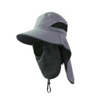 등산 얼굴 뒷목 햇빛가리개 모자 다크그레이