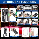 구오쿠 11-in-1 풀 큐 팁 교체 키트 당구 셰이퍼 애호가를 위한 휴대용 테이블 액세서리 키트