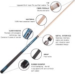 티커완 58 19온스 20온스 메이플 당구 스틱 풀 큐 세트 팁 하드우드 캐나다 프로페셔널 19Oz