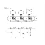 쿠잉테크 튜닝 페그 3L 3R 1 18 클래식 튜너 대부분의 교체 액세서리에 적합한 어쿠스틱