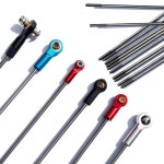 RC 모델 비행기 헬리콥터 보트 카 DIY 부품 12Pcs를 위한 M3 11 8 푸시로드 커넥터 304 스테인리스 스틸 막대 연결 M3x1 78