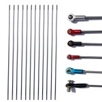 RC 모델 비행기 헬리콥터 보트 카 DIY 부품 12Pcs를 위한 M3 11 8 푸시로드 커넥터 304 스테인리스 스틸 막대 연결 M3x1 78