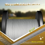 칼스디 5 32 스테인리스 스틸 케이블 난간 데크 DIY 난간용 T316 항공기 와이어 로프 1x19 스트랜드 32 1x19 Stainless 100FT 5