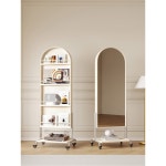 이동식 전신거울 아치형 스탠드 잡지랙 모던블랙 하단트레이없음 화장대 책꽂이