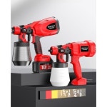 독일기술 충전식 스프레이건 전동 도장 휴대용 페인트 분무기 도색 후끼 무선 에어 기계 1 무극속도조절플러그 플라스틱포트