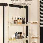 욕실 선반 샤워부스 걸이 부착식 거치대 레이어 30 단층 수납 행잉 보관함 1 로드 더블 폴딩