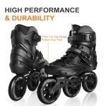 인라인 스케이트 성인 여성 남성용 휠 3개 롤러 스케이트 블레이드 남녀 공용 프로 아웃도어 피트니스 스피드