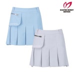 마스터바니에디션 여성 투톤 플리츠 언밸런스 큐롯 스커트 E1PC-202