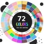 빅썸 72 컬러 아크릴 페인트 펜 마커 암석 페인팅을 위한 초미세 팁 세라믹 목재 플라스틱 캔버스 유리 카드 DIY 공예 미술
