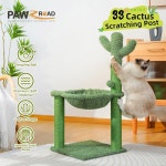 POWZ 로드 선인장 캣 트리 33 타워 대형 소프트 해먹과 실내 고양이를 위한 완전히 감싼 사이살 긁힘 기둥 Original
