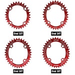 덱카스 원형 타원형 체인링 104BCD 32T 34T 36T 38T 좁은 와이드 6개 7 8 9 10 11 12 스피드 체인 Round 32T Round