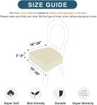 다이닝 룸 의자용 제니나 방수 시트 커버 의자 커버 4개의 PCS-후면 커버 타우페 2 PCS-Rear-gapped