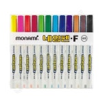 모나미 네임펜F 12색 중간글씨 박스 72개입 유성싸인펜 클립포함
