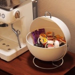 스틸 원형 커피캡슐보관함 사무실 튼튼한 주방 철제 식탁 그리드 수납함 지구지구