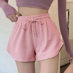 여자 허리밴딩 와플 숏팬츠 3부 반바지 여름 쇼츠