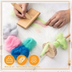 원사 직조 블렌딩 회전 공예 프로젝트 키트 공급을 위한 Rtteri 나무 양모 카더 2종 드롭 스핀들 핸드 스피닝 슬라이커 브러시 울 바늘 펠팅 도구