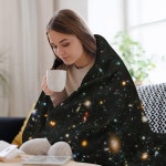 허블 익스트림 딥 필드 던지기 담요 침대 격자 무늬 침낭 1 40x30in