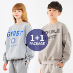 고스트리퍼블릭 고스트리퍼블릭 주니어 빅폰트 피그먼트 오버핏 맨투맨 티셔츠 1 1 패키지 차콜J1 그레이J1 JMT-J1114
