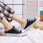 디와이 여성 통굽 뮬 키높이 캔버스 스니커즈 230