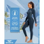 남성용 씨스킨 잠수복 여성용 프론트 지퍼 풀바디 다이빙 수트 Mens X-Small