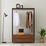 1200x1900 서랍장 행거 멀바우 스탠드 선반 철제