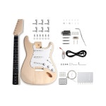 피스트록 DIY 일렉트릭 키트 초보자 6줄 오른손잡이 배스우드 바디 메이플 넥 포플러 라미네이트 핑거보드 나만의