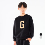 고스트리퍼블릭 고스트리퍼블릭 아동용 후로킹 G 로고 오버핏 기모 맨투맨 티셔츠 J1 JMT-J1134