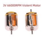 1pc 3V 폭력적인 모터 미니 4WD 레이싱 카 장난감 용 고속 손으로 감은 66000RPM