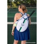 레졸리 테니스 라켓 슬링백 여성용 퀼팅 방수 커버 어깨 크로스바디 백 2개 피클볼 패들 배드민턴