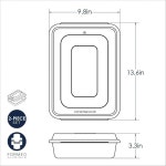 뚜껑이 노르딕 웨어 천연 알루미늄 상업용 케이크 팬 직사각형 9 x 13 9 x 13 Rectangle Pan