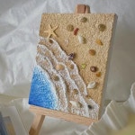 백드롭 페인팅 DIY 유화 그림 그리기 세트 아크릴 팝아트 DIY 재료 팩 조개 진주 튜토리얼 쉘 4