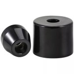 검정색 고무 가구 범퍼 다리 패드 테이블 와셔가있는 타일 바닥 커버 보호대 31x18x26mm 1Pcs