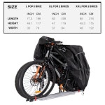 TeamObsidian 자전거 커버 - 야외 보관소 운송 또는 여행용 방수 전기 보호 1 3대용 헤비 듀티 립스탑 300D 옥스포드 소재 L - 1 Bike