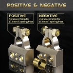 톤다 배터리 단자 0 4 8 10 게이지 커넥터와 심 보호 커버 자동차 케이블 끝 1쌍 04810